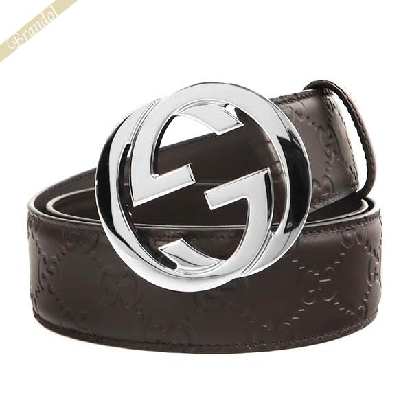 倍倍ストア最大19.5% グッチ GUCCI ベルト メンズ シグネチャー レザー