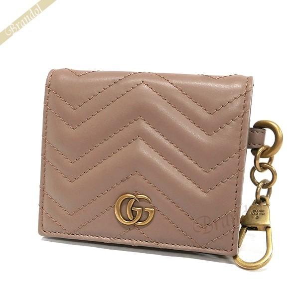グッチ ケース マーモント GG キーチェーン カードケース ベージュ GUCCI グッチ レディース カードケース GGマーモント 札入れ