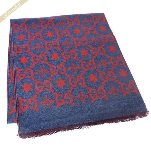 グッチGUCCIストール/マフラービー&スター 蜂柄ウール-