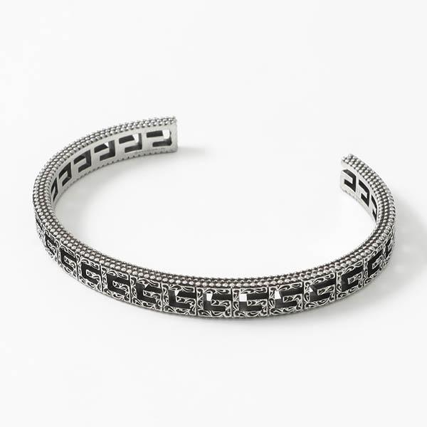 GUCCI（グッチ） メンズ バングル スクエアG カットアウト モチーフ