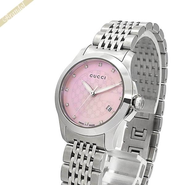 GUCCI グッチ 腕時計 レディース Gタイムレス 27mm ピンクシェル