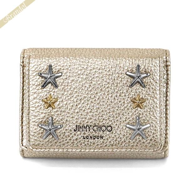 JIMMY CHOO 《最大18%還元》ジミーチュウ 三つ折り財布 レディース  