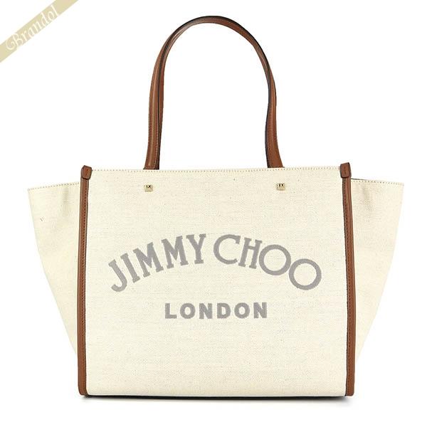 JIMMY CHOO ジミーチュウ トートバッグ レディース ロゴ キャンバス 