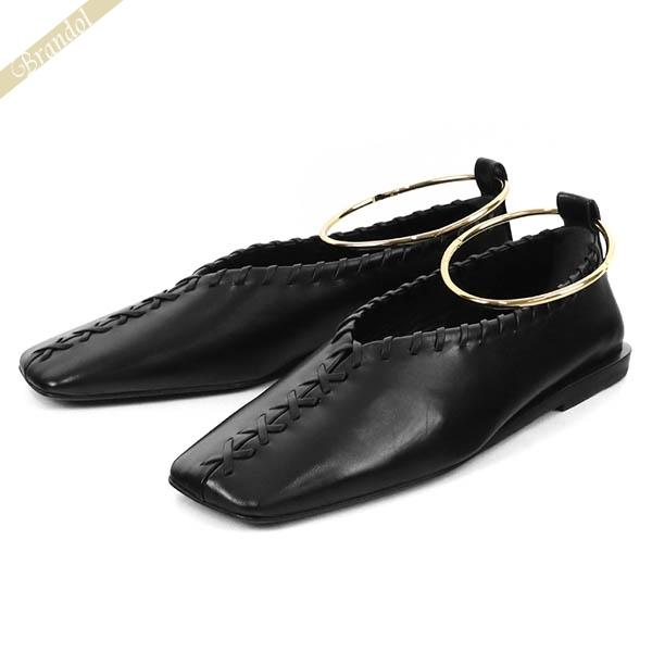 倍倍ストア対象 ジルサンダー Jil Sander バレエシューズ レディース メタルアンクレット パンプス ブラック JS30217A 13040 001 倍倍ストア対象 ジルサンダー Jil Sander バレエシューズ レディース メタルアンクレット パンプス ブラック JS30217A 13040 001