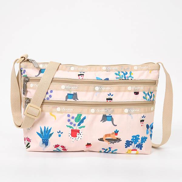 レスポートサック LeSportsac 斜め掛けバッグ ショルダーバッグ 3352 F645 QUINN BAG クインバッグ COMFY CATS ライトピンク系マルチ 斜 LeSportsac（レスポートサック） ショルダーバッグ レディース QUINN