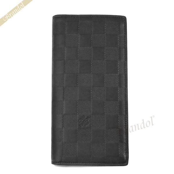 ルイヴィトン LOUIS VUITTON メンズ 長財布 ダミエ アンフィニ ポルトフォイユ ブラザ ブラック N63010 ◇ :LV-N63010:Brandol Style 通販 ルイヴィトン 長財布 ブラック メンズ