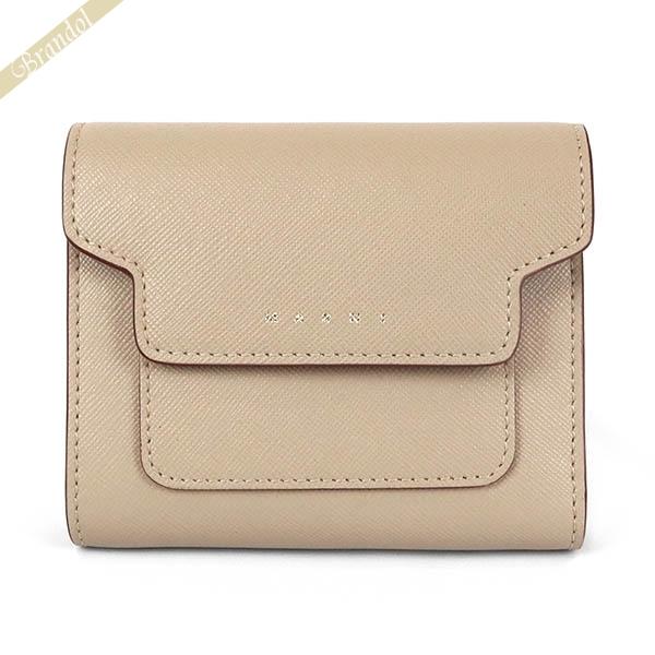 MARNI 《最大16%還元》マルニ 二つ折り財布 レディース サフィアーノ  