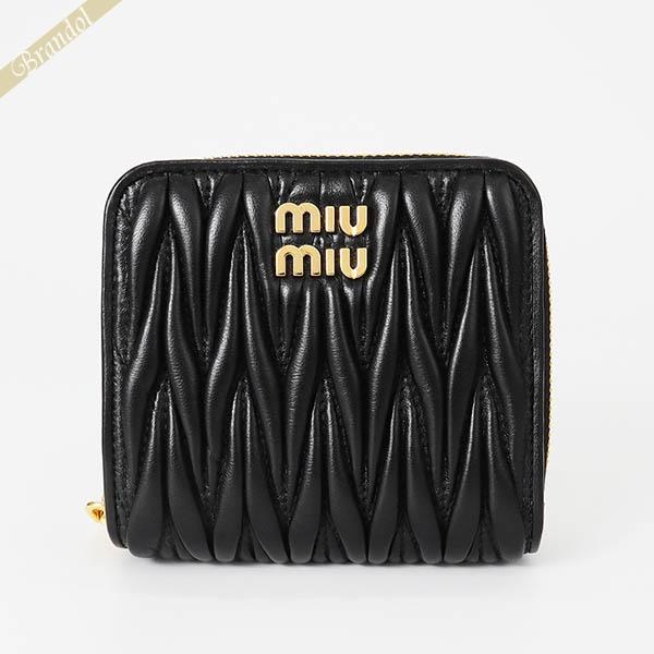 miu 《5%OFFクーポン対象》ミュウミュウ MIU 二つ折り財布 miu 《5%OFFクーポン対象》ミュウミュウ MIU 二つ折り財布
