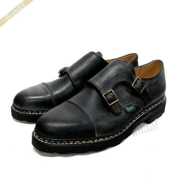 パラブーツ Paraboot ウィリアム ダブルモンク ブラック 9 Brandol