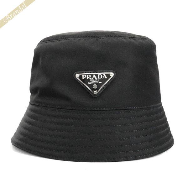 プラダ PRADA バケットハット 帽子 メンズ レディース 三角ロゴ M