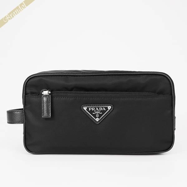 PRADA プラダ クラッチバッグ メンズ 三角ロゴ 箱型 セカンド PRADA プラダ クラッチバッグ メンズ 三角ロゴ 箱型 セカンド