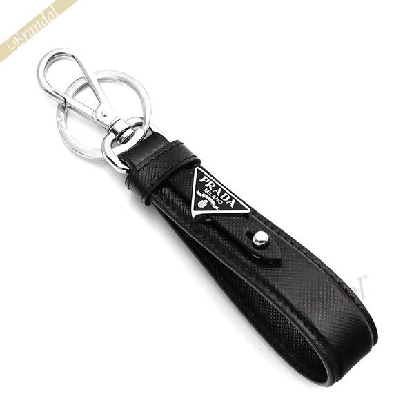 PRADA プラダ メンズ キーリング レザー ストラップ 三角ロゴ PRADA プラダ メンズ キーリング レザー ストラップ 三角ロゴ
