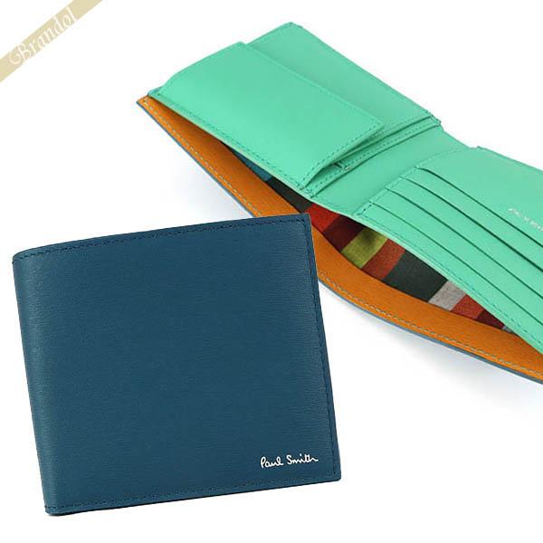 Paul Smith 《最大17%還元》ポールスミス 二つ折り財布 メンズ 無地  