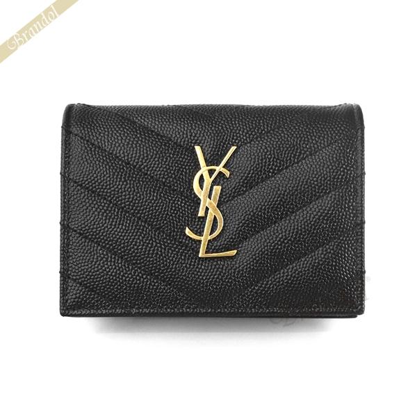サンローラン SAINT LAURENT レディース 二つ折り財布 レザー 