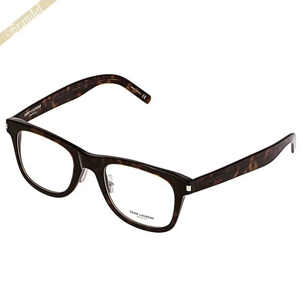 倍倍ストア対象 サンローラン SAINT LAURENT メガネフレーム ウェリントン型 セルフレーム ダークブラウン系 SL50 F SLIM 003 倍倍ストア対象 サンローラン SAINT LAURENT メガネフレーム ウェリントン型 セルフレーム ダークブラウン系 SL50 F SLIM 003