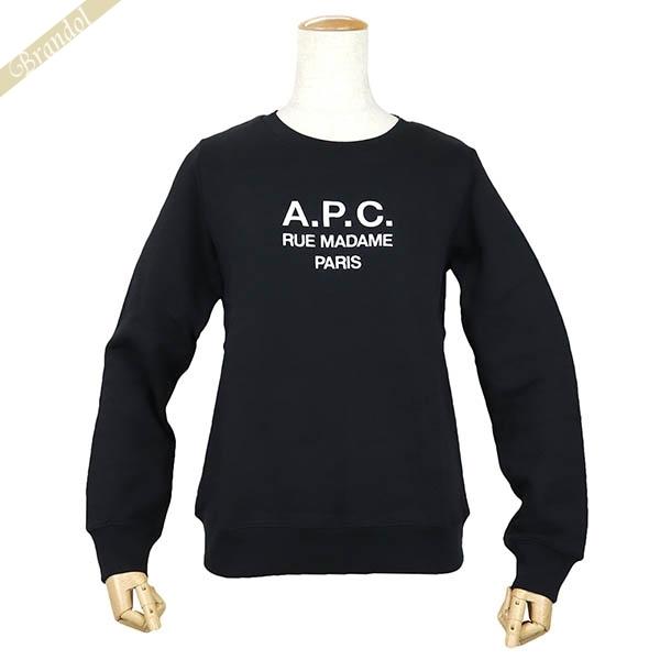 アーペーセー レディース スウェット A.P.C. ロゴ 長袖 トレーナー XS/S/M/L ブラッ...