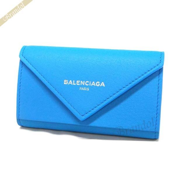 バレンシアガ キーケース BALENCIAGA レディース レザー ライトブルー バレンシアガ キーケース BALENCIAGA レディース レザー ライトブルー