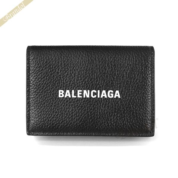 バレンシアガ 三つ折り財布 BALENCIAGA ロゴ キャッシュ ミニ  