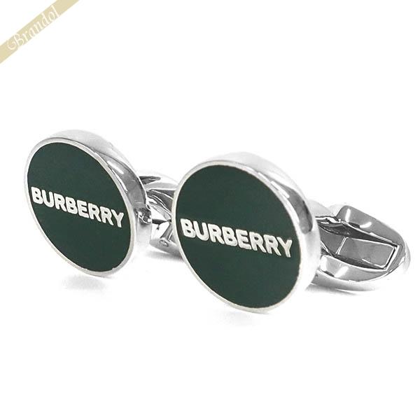 BURBERRY バーバリー カフスボタン メンズ 丸形 ロゴ グリーン BURBERRY バーバリー カフスボタン メンズ 丸形 ロゴ グリーン