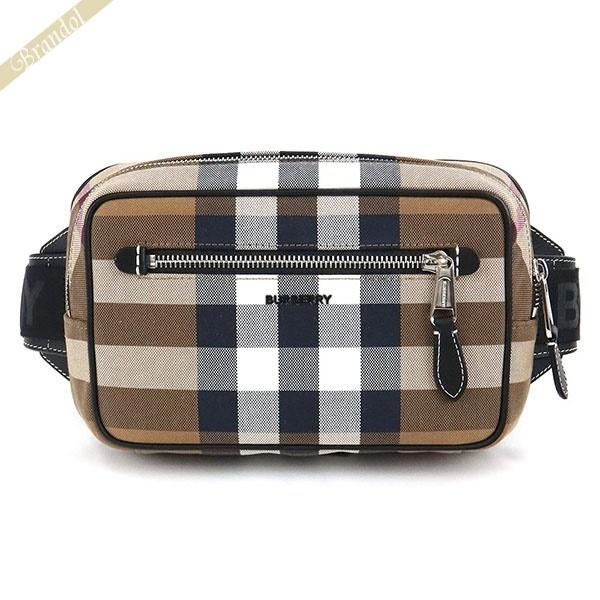 バーバリー ボディバッグ BURBERRY コットンキャンバス チェック