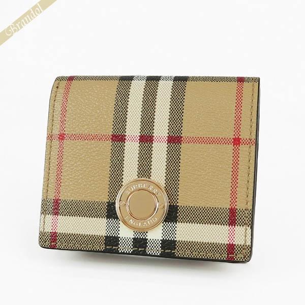 バーバリー 二つ折り財布 BURBERRY レディース ヴィンテージチェック ベージュ系 8070417