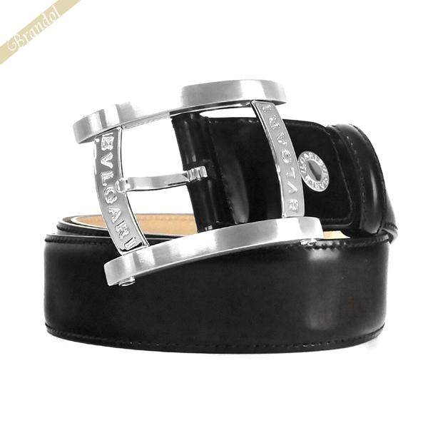 BVLGARI ブルガリ ベルト メンズ アショーマ レザー 120cm ブラック  