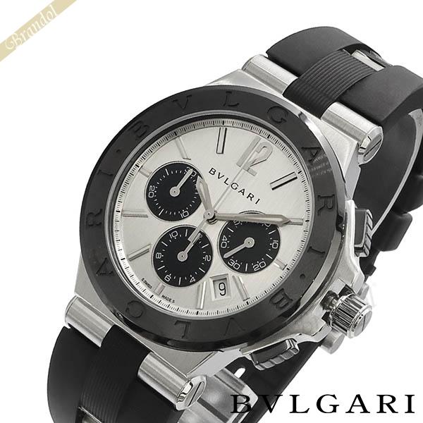 《期間限定P10倍》ブルガリ 腕時計 BVLGARI メンズ ディアゴノ クロノグラフ 42mm 自動巻き シルバー ブラック DG42C6SCVDCH