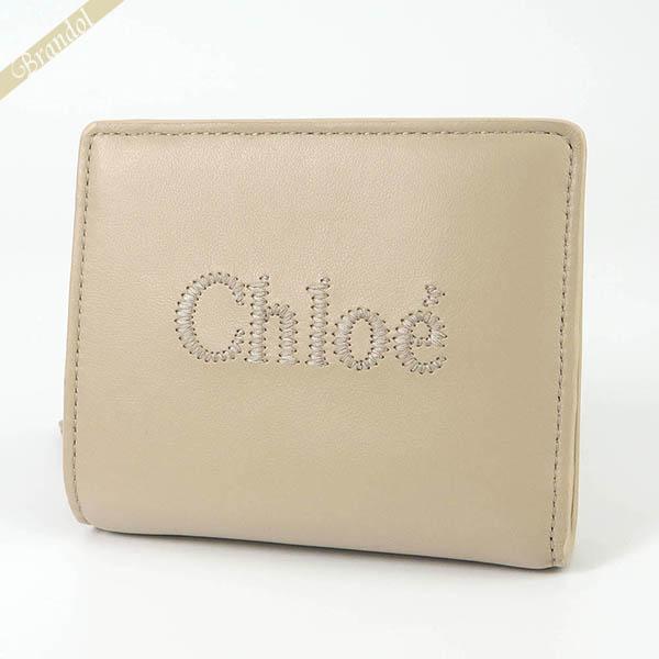 Chloe クロエ 二つ折り財布 レディース SENSE ロゴ コンパクト Chloe クロエ 二つ折り財布 レディース SENSE ロゴ コンパクト