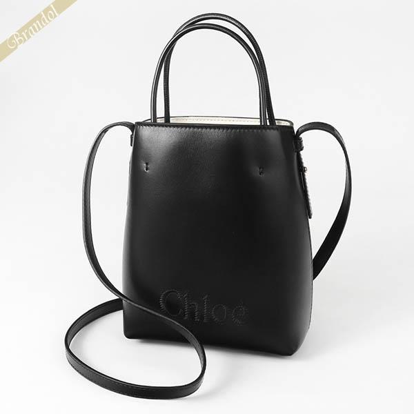 クロエ ショルダーバッグ Chloe レディース 縦型 2way ミニ トートバッグ レザー ブラック CHC23UP873 I10 001