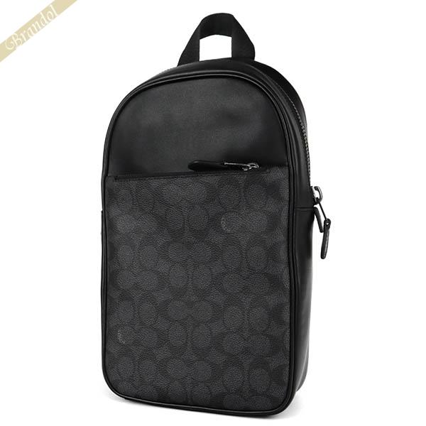 COACH コーチ ボディバッグ メンズ シグネチャー 縦型 ブラック COACH コーチ ボディバッグ メンズ シグネチャー 縦型 ブラック