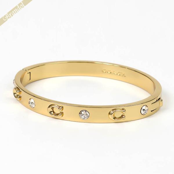 ゴールドクリスタルオクタゴンバングル COACH（コーチ） バングル クリスタル ゴールド 455892GLD710