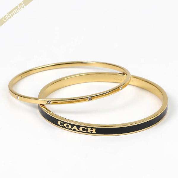 COACH（コーチ） バングル クリスタル&ロゴ 2本セット ゴールド