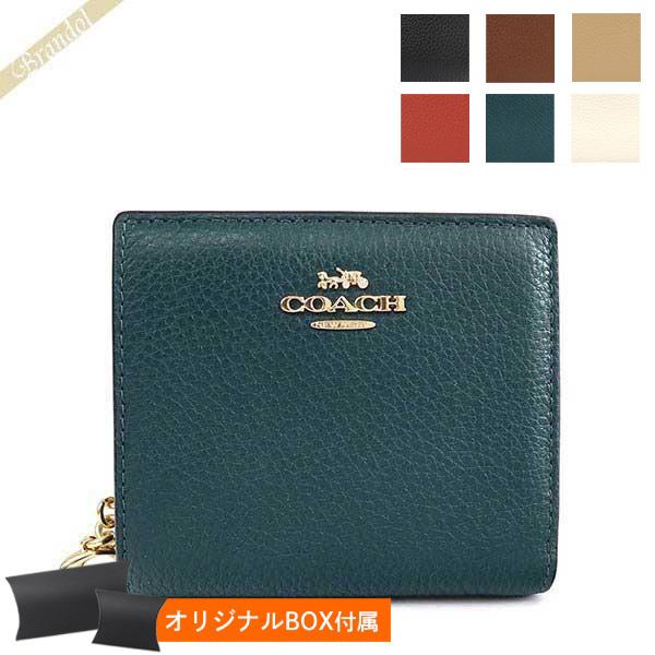 コーチコンパクト財布 COACH（コーチ） 《クーポン》コーチ 二つ折り財布 レザー コンパクト