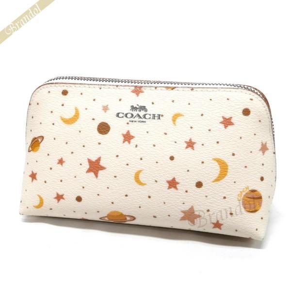 最大00円クーポン コーチ Coach レディース ポーチ スペース コスメポーチ 宇宙柄 アイボリー F Qbcah Co F Qbcah Brandol 通販 Yahoo ショッピング