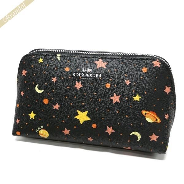 期間限定p 3 コーチ Coach レディース ポーチ スペース コスメポーチ 宇宙柄 ブラック F Sva47 Co F Sva47 Brandol 通販 Yahoo ショッピング