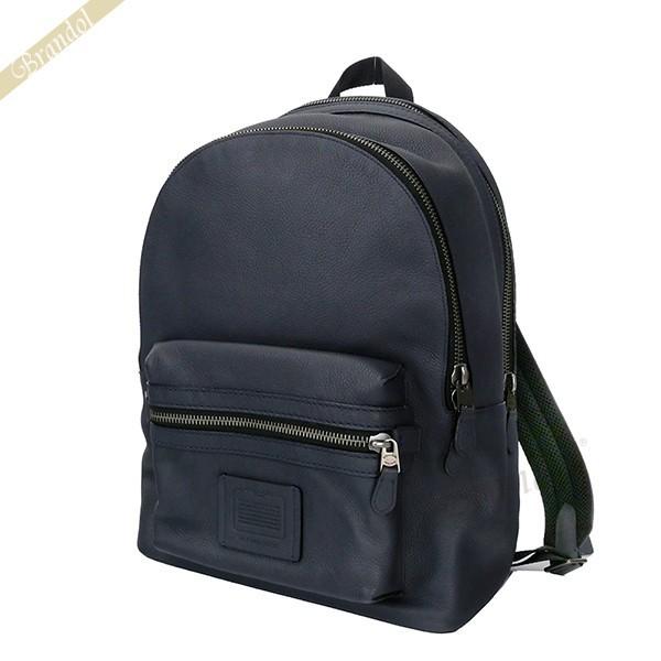 5 19限定p 3 コーチ リュックサック Coach メンズ レディース リュックサック シンプル シンプル Coach レザー ネイビー F Jibhp Co F Jibhp Brandol