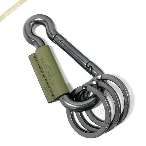 コーチ Coach キーリング メンズ カラビナ キーホルダー クロームシルバー カーキ F Mgr Co F Mgr Brandol 通販 Yahoo ショッピング