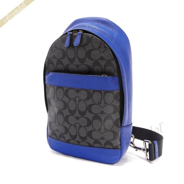 コーチ Coach メンズ ボディバッグ シグネチャー ブルー ブラック系 F743 Ep7 Co F743 Ep7 Brandol 通販 Yahoo ショッピング