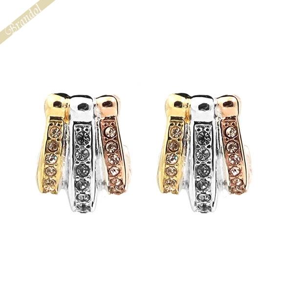 COACH（コーチ） ピアス シグネチャー ハギー ラインストーン 3連 