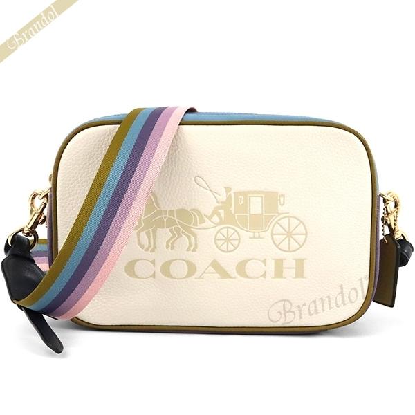 コーチ Coach レディース ショルダーバッグ レザー 馬車ロゴ カメラバッグ ホワイト系 マルチカラー 91082 Imcah Co F91082 Imcah Brandol 通販 Yahoo ショッピング