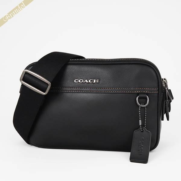 コーチ ショルダーバッグ COACH メンズ レディース レザー グラハム クロスボディ ブラック C4148 QB/BK