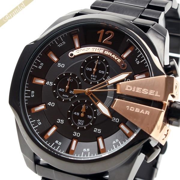 ディーゼル 腕時計 Diesel メンズ メガチーフ クロノグラフ Mega Chief 52mm ブラック ピンクゴールド Dz4309 Ds Dz4309 Brandol 通販 Yahoo ショッピング