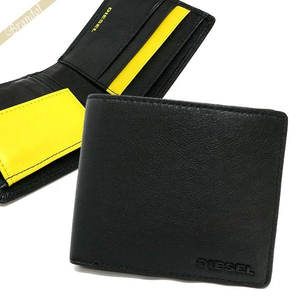 ディーゼル Diesel 財布 メンズ 二つ折り財布 Fresh Starter Hiresh ゴートレザー ブラック イエロー X Pr227 H3350 Ds X Pr227 H3350 Brandol 通販 Yahoo ショッピング