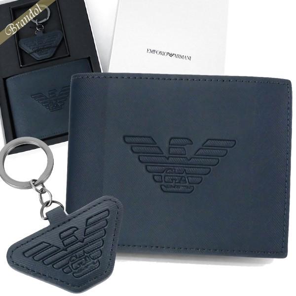 EMPORIO ARMANI エンポリオアルマーニ 二つ折り財布 メンズ キーリング 