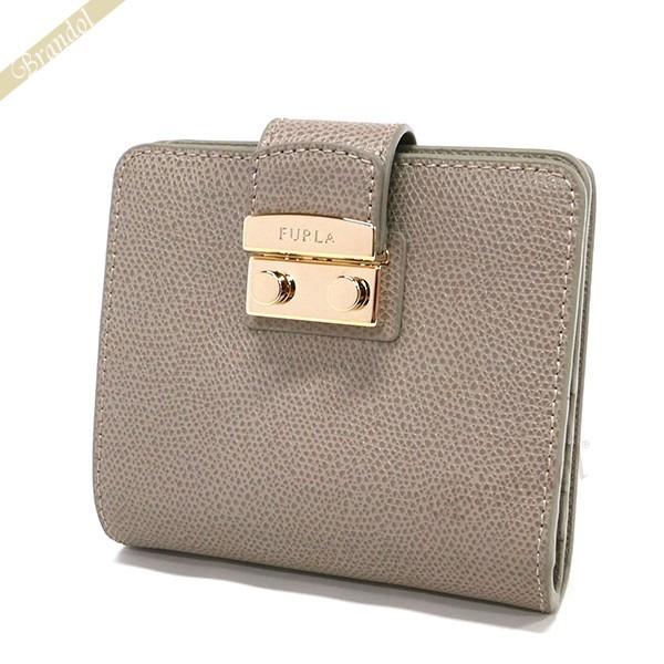 最大1500円クーポン フルラ Furla 財布 レディース 二つ折り財布 メトロポリス Metropolis レザー グレーベージュ Pr96 Are Sbb Fu Brandol 通販 Yahoo ショッピング