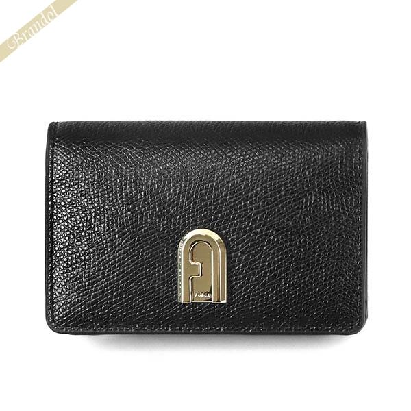 FURLA フルラ　名刺入れ　カードケース　ブラック FURLA フルラ 名刺入れ レディース レザー カードケース