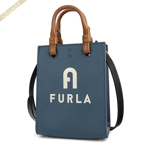 フルラ ショルダーバッグ FURLA VARSITY STYLE 縦型 ミニトートバッグ レディース ブルー系 WB00729 BX1230 1845S