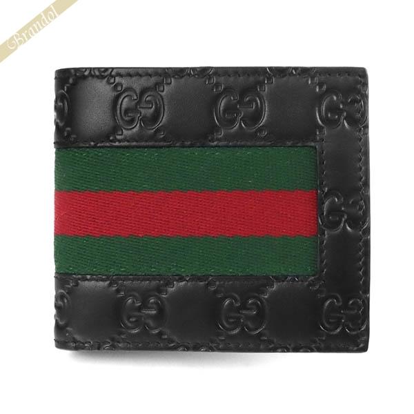 GUCCI グッチ 二つ折り財布 財布 メンズ ウェブライン 札入れ GUCCI グッチ 二つ折り財布 財布 メンズ ウェブライン 札入れ