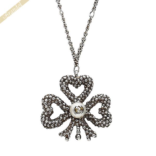 GUCCI グッチ ネックレス レディース リボンモチーフ ペンダント  