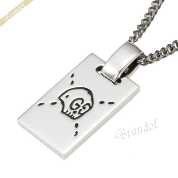 グッチ Gucci メンズ ネックレス グッチゴースト プレート ペンダント シルバー J8400 0701 Gu J8400 0701 Brandol 通販 Yahoo ショッピング